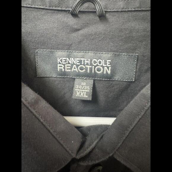 Kenneth Cole Reaction Shirt Mens 18 34/35 XXL Gray Button Up Collared Cotton - Picture 3 of 10